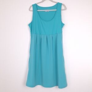 Columbia Omni Shade Sun Protection Marakesh Maven dress pockets pleated blue